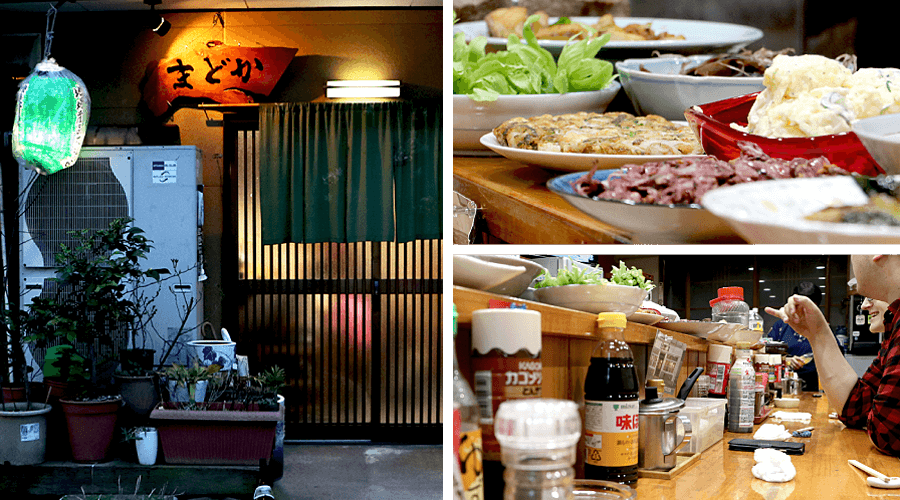 Toyooka restaurant izakaya local dining Madoka